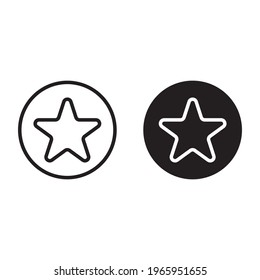 Clasic star Icon Vector. Flat black pictogram