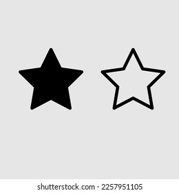 Clasic star Icon Vector. Flat black pictogram. Illustration symbol..eps