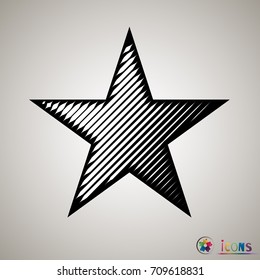 Clasic star Icon Vector. Isolated, object on white background