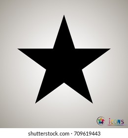 Clasic star Icon Vector. Isolated, object on white background.