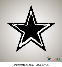 Clasic star Icon Vector. Isolated, object on white background