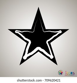 Clasic star Icon Vector. Isolated, object on white background