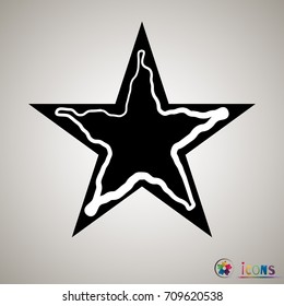 Clasic star Icon Vector. Isolated, object on white background