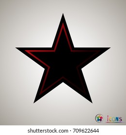 Clasic star Icon Vector. Isolated, object on white background, black