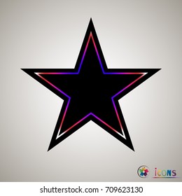 Clasic star Icon Vector. Isolated, object on white background, black