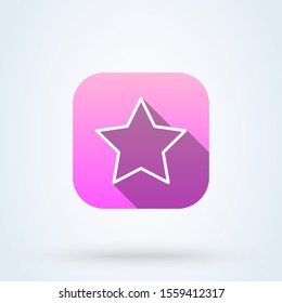 Clasic star Simple. Outline vector modern icon design illustration.