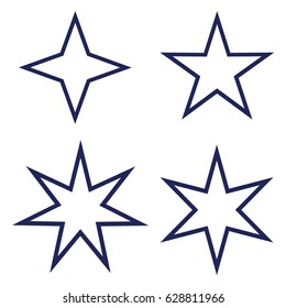 Clasic stars Icon Vector.