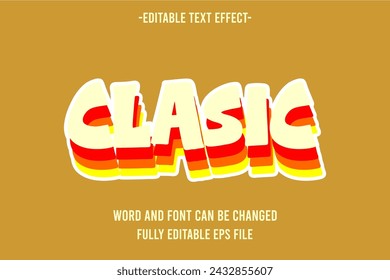 CLASIC TEXT EFFECT EDITABLE  EPS FILE FREE 