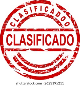 clasificado red stamp spanish text sticker in vector art very easy to edit