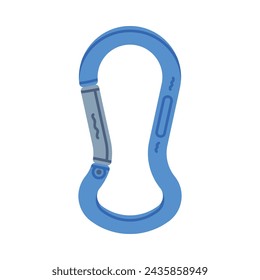 Clasp or Carabiner as Climbing Equipment for Fastening Vector Illustration