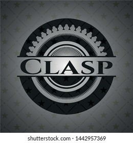 Clasp dark badge. Vector Illustration. Detailed.
