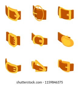 Clasp icons set. Cartoon set of 9 clasp vector icons for web isolated on white background