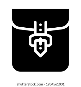 clasp pocket glyph icon vector. clasp pocket sign. isolated contour symbol black illustration
