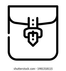 vector de icono de línea de bolsillo de cierre. signo de bolsillo de cierre. símbolo de contorno aislado ilustración negra