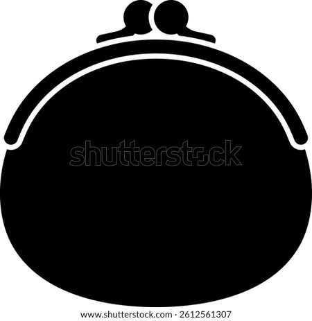 Clasp Purse Isolated Vector Icon
