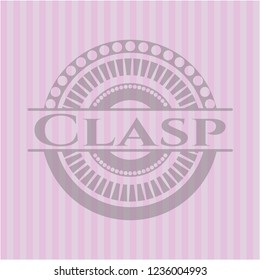 Clasp realistic pink emblem