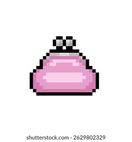 Clasp wallet (pink) pixel art