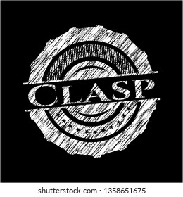 Clasp written on a chalkboard
