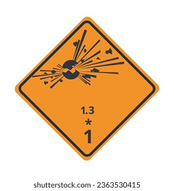 Class 1 Explosives Symbol, Division 1.3
