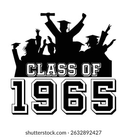 Class Of 1965 t shirt Design Vector, Vintage Class