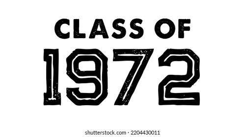 Class Of 1972 t shirt Design Vector, Vintage Class