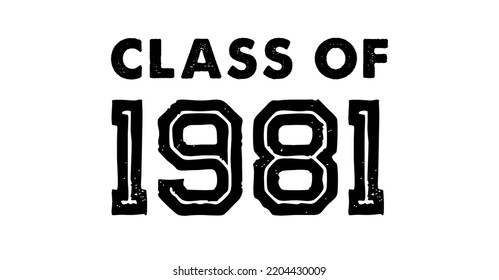 Class Of 1981 t shirt Design Vector, Vintage Class