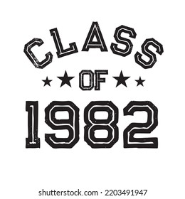 Class Of 1982 t shirt Design Vector, Vintage Class