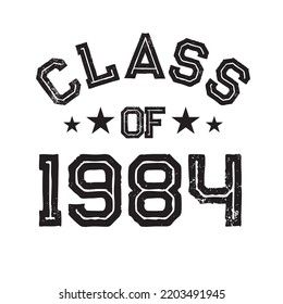 Class Of 1984 t shirt Design Vector, Vintage Class