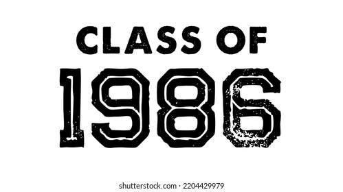 Class Of 1986 t shirt Design Vector, Vintage Class