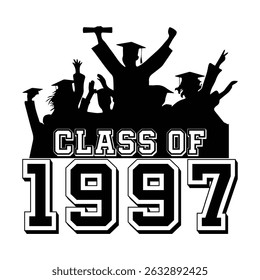Class Of 1997 t shirt Design Vector, Vintage Class
