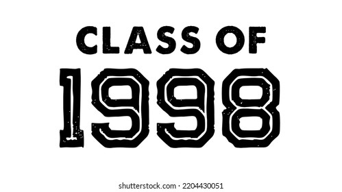 Class Of 1998 t shirt Design Vector, Vintage Class