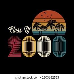 Klasse des 2000 Vintage-Shirt-Designs Vector