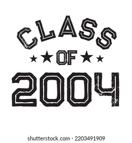 Class Of 2004 t shirt Design Vector, Vintage Class