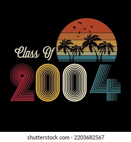 Class of 2004 vintage style shirt design Vector