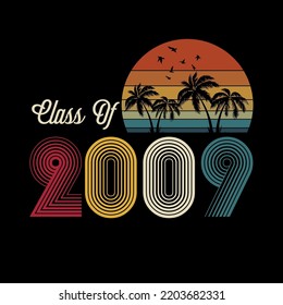 Class of 2009 vintage style shirt design Vector