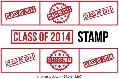 Class of 2014 Rubber Stamp Set Vector