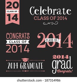 Class of 2014 Vector Set | Celebrate Class of 2014, Congrats Class of 2014, 2014 Graduate