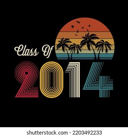 Class of 2014 vintage style shirt design Vector