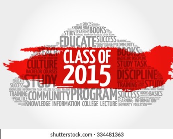 CLASS OF 2015 word cloud, education concept