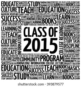 CLASS OF 2015 word cloud, education concept background