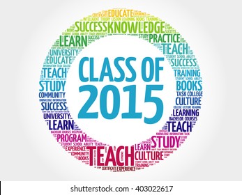 CLASS OF 2015 word cloud, education concept
