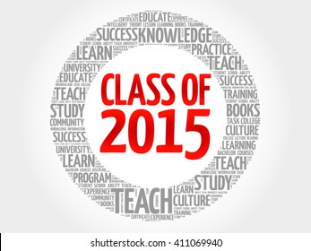 CLASS OF 2015 word cloud, education concept