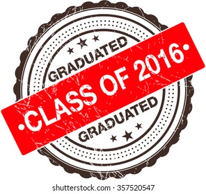 Class of 2016 Premium Quality Rubber Stamp