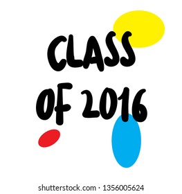 CLASS OF 2016 stamp on white