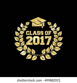 class of 2017 card vector illustration design