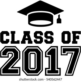 Class of 2017 with graduation hat