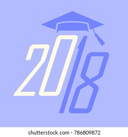 A Class of 2018 Congratulations Graduate Typography Image