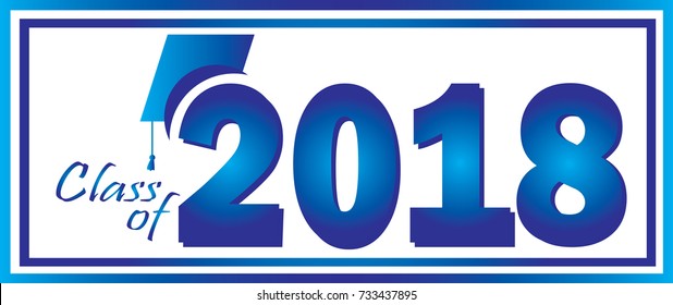 Class of 2018 Graduation Banner Blue