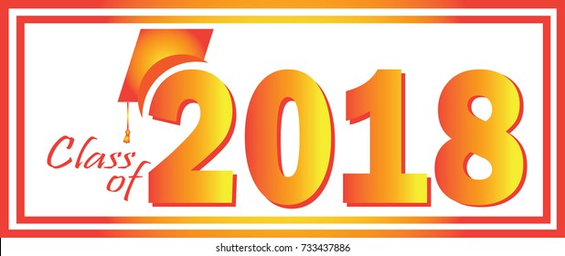 Class of 2018 Graduation Banner Orange