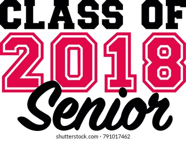 Class of 2018 senior black and red